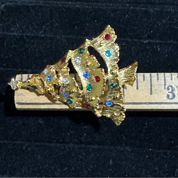 Christmas Tree Rhinestone Brooch - Picture 4 of 5
